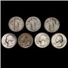 Image 1 : (7) Varied US Silver Quarters (1928, 1929-D, 1930,