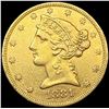 Image 1 : 1881-S $5 Gold Half Eagle UNCIRCULATED