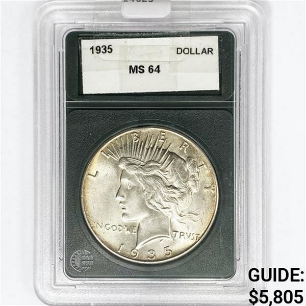1935 Silver Peace Dollar  MS64
