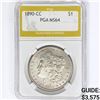 Image 1 : 1890-CC Morgan Silver Dollar PGA MS64