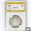 Image 1 : 1840 Seated Liberty Half Dollar PGA F12
