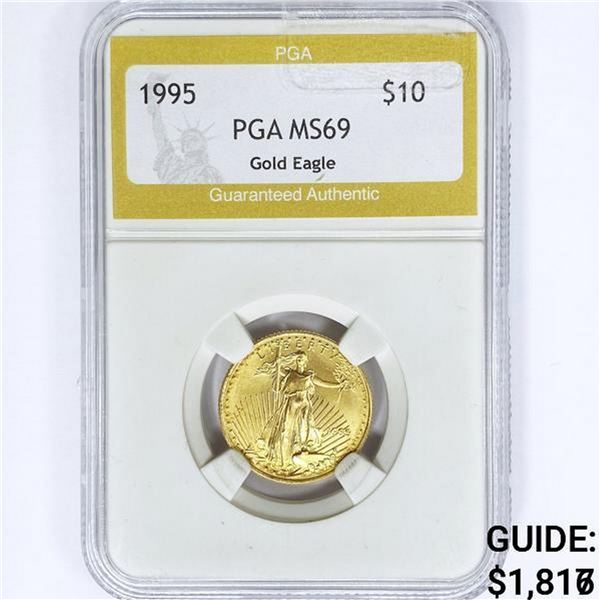1995  PGA MS69 $10 .25ozAmerican Eagle Gold