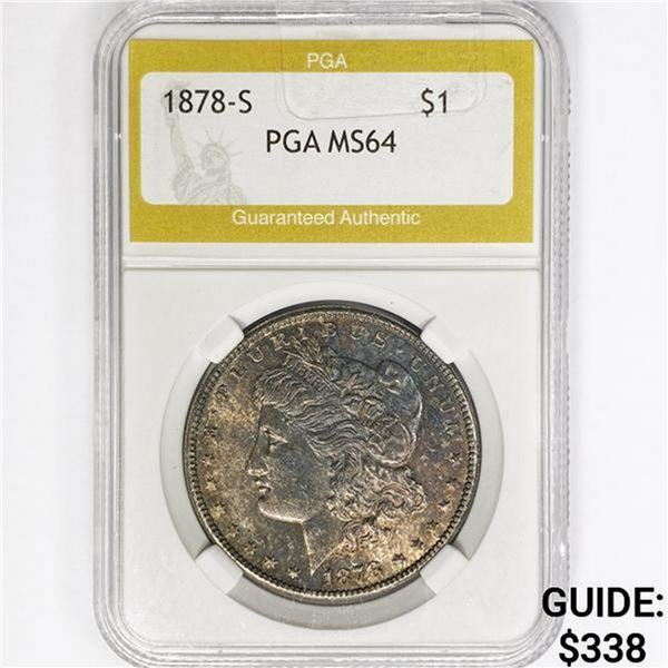 1878-S Morgan Silver Dollar PGA MS64
