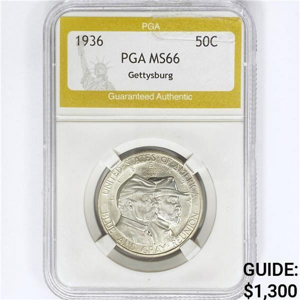 1936 Gettysburg Half Dollar PGA MS66