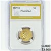 Image 1 : 1909-D $5 Gold Half Eagle PGA MS64