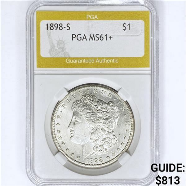 1898-S Morgan Silver Dollar PGA MS61+