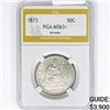 Image 1 : 1873 Seated Liberty Half Dollar PGA MS63+ Arrows