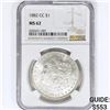 Image 1 : 1882-CC Morgan Silver Dollar NGC MS62