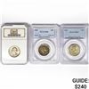 Image 1 : (3) Silver Wash. Quarters PCGS/NGC MS/PR (1953-S,