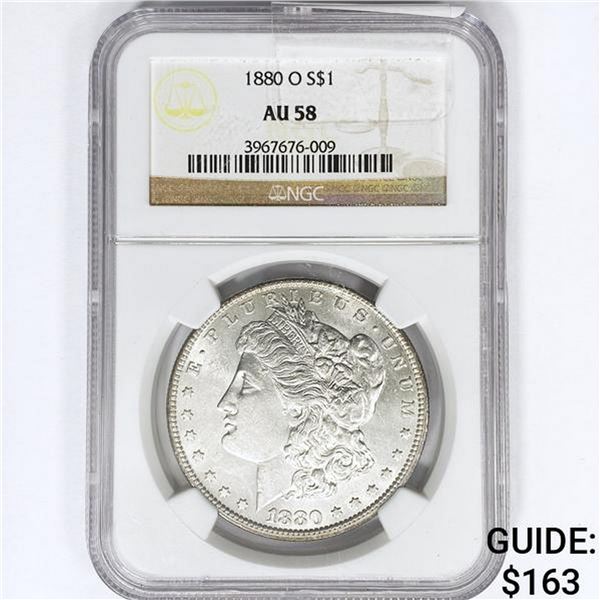 1880-O Morgan Silver Dollar NGC AU58