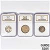 Image 1 : (3) Varied US SILV Coinage NGC MS64-6 (1850-S, 195
