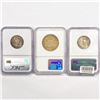 Image 2 : (3) Varied US SILV Coinage NGC MS64-6 (1850-S, 195