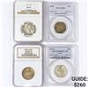 Image 1 : (4) Silver Wash. Quarters PCGS/NGC MS/PR (1952-S,