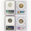 Image 2 : (4) Wash. Silver Quarters PCGS/NGC MS/PR65-7 (1947