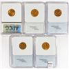 Image 2 : 1947-1953 SET (5) 5 1C W  MS67