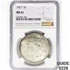 Image 1 : 1927 Silver Peace Dollar NGC MS61