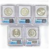 Image 2 : (5) Varied US SILV Half Dollars ICG MS/PR (1946-D,