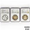 Image 1 : (3) 1963 Franklin Half Dollars NGC MS64