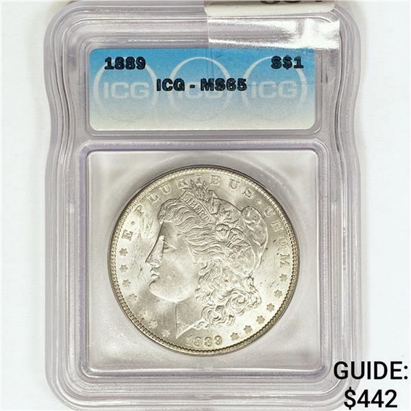 1889 Morgan Silver Dollar ICG MS65