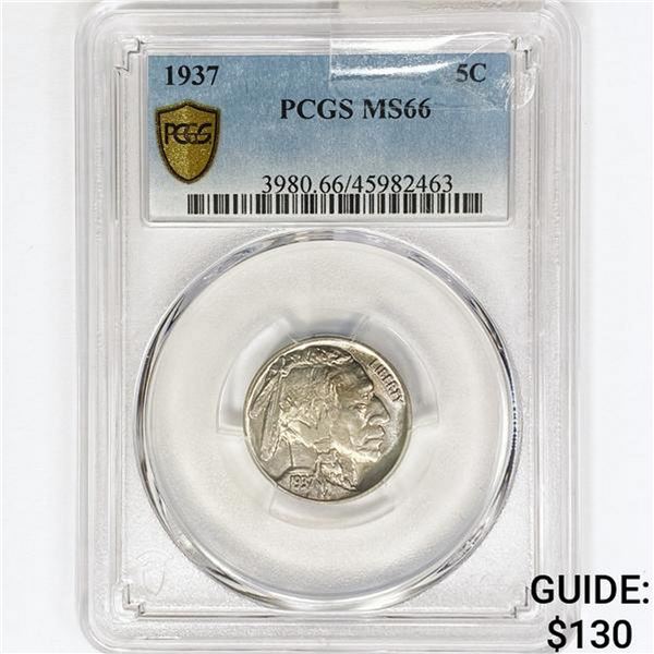 1937 Buffalo Nickel PCGS MS66