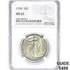 Image 1 : 1938 Walking Liberty Half Dollar NGC MS65