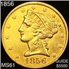 Image 1 : 1856 $5 Gold Half Eagle UNCIRCULATED