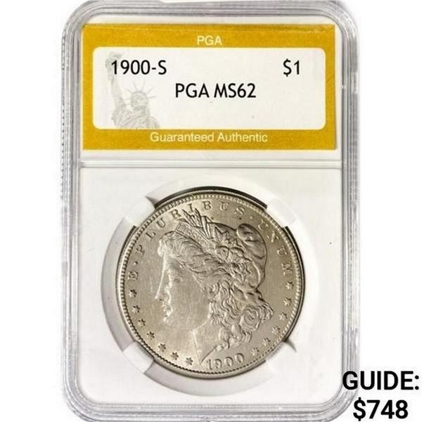 1900-S Morgan Silver Dollar PGA MS62