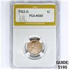 Image 1 : 1922-D Wheat Cent PGA MS60