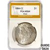 Image 1 : 1884-CC Morgan Silver Dollar PGA MS64 Wheel