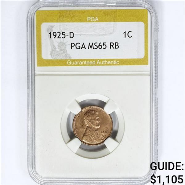 1925-D Wheat Cent PGA MS65 RB