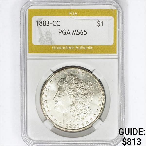 1883-CC Morgan Silver Dollar PGA MS65