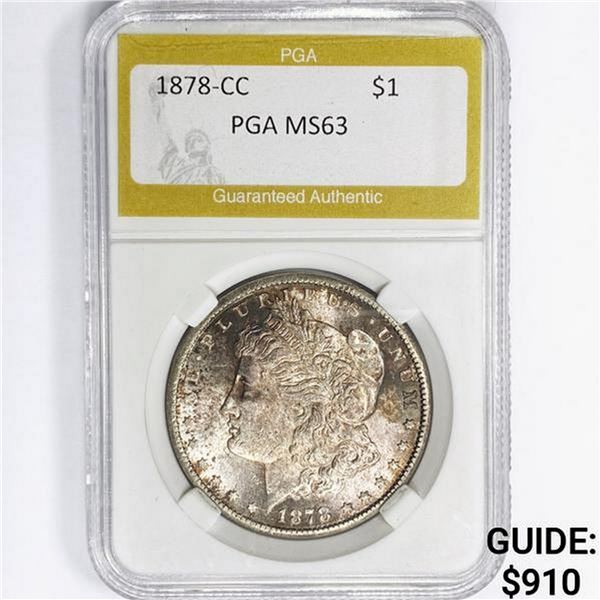 1878-CC Morgan Silver Dollar PGA MS63