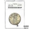 Image 1 : 1936 Walking Half Dollar ANACS AU50 Rim Clip Error