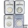 Image 1 : 1956-1962 Set (4) Franklin Half Dollar  PF, MS, PR