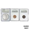 Image 1 : (3) Varied US Coinage ANACS MS/PF (1885, 1919, 193