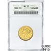 Image 1 : 1880 $5 Gold Half Eagle ANACS AU53
