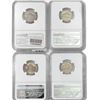 Image 2 : (4) Jefferson Nickels  NGC MS66 (1949, 1955-D, 195