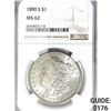 Image 1 : 1890-S Morgan Silver Dollar NGC MS62
