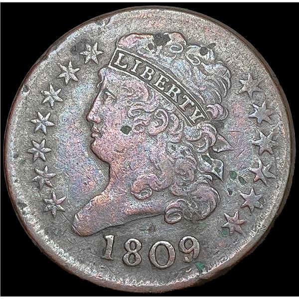 1809 Classic Head Half Cent NEARLY UNCIRCULATED