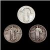 Image 1 : (3) Standing Liberty Quarters (1917, 1927-S, 1929)