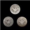 Image 2 : (3) 1904-S Barber Half Dollars NICELY CIRCULATED