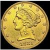 Image 1 : 1881 $5 Gold Half Eagle CLOSELY UNCIRCULATED