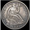 Image 1 : 1847 Seated Liberty Half Dollar CLOSELY UNCIRCULAT