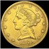 Image 1 : 1881 $5 Gold Half Eagle CLOSELY UNCIRCULATED