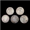Image 1 : (5) Varied US Half Dollars (1859-O, 1914, 1917-S,