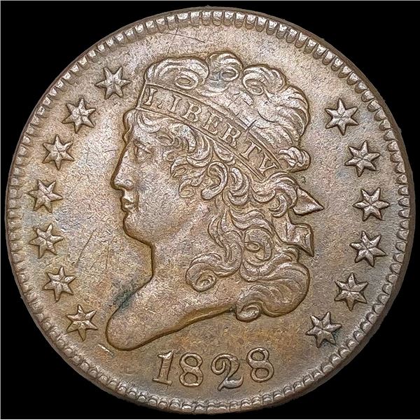 1828 13 Stars Classic Head Half Cent CLOSELY UNCIR