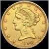 Image 1 : 1898 $5 Gold Half Eagle CLOSELY UNCIRCULATED