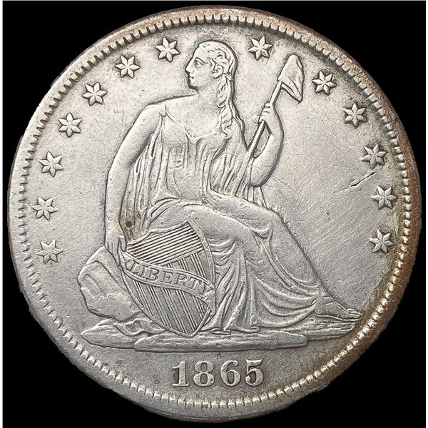 1865-S Seated Liberty Half Dollar CLOSELY UNCIRCUL