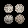 Image 2 : 1923-1934 (4) Varied US Half Dollars NICELY CIRCUL