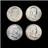Image 1 : 1960-1962 (4) US Franklin Half Dollars HIGH GRADE